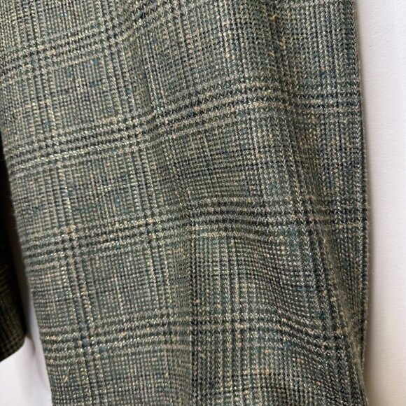 Vintage Escada Wool Blend Check Tweed Trousers in Earthy Tones Size 46 Euro - Picture 4 of 16